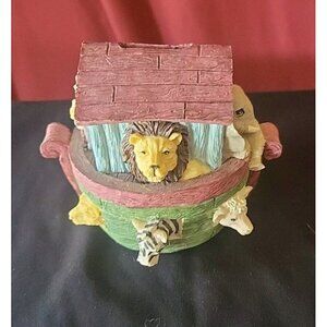 Vintage Noah's Ark Piggy Coin Bank Granny Core Grandchild Gift Religiious